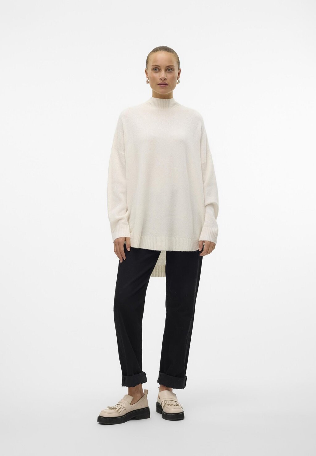 

Вязаный свитер VMPLAZA HIGHNCK Vero Moda, бежевый