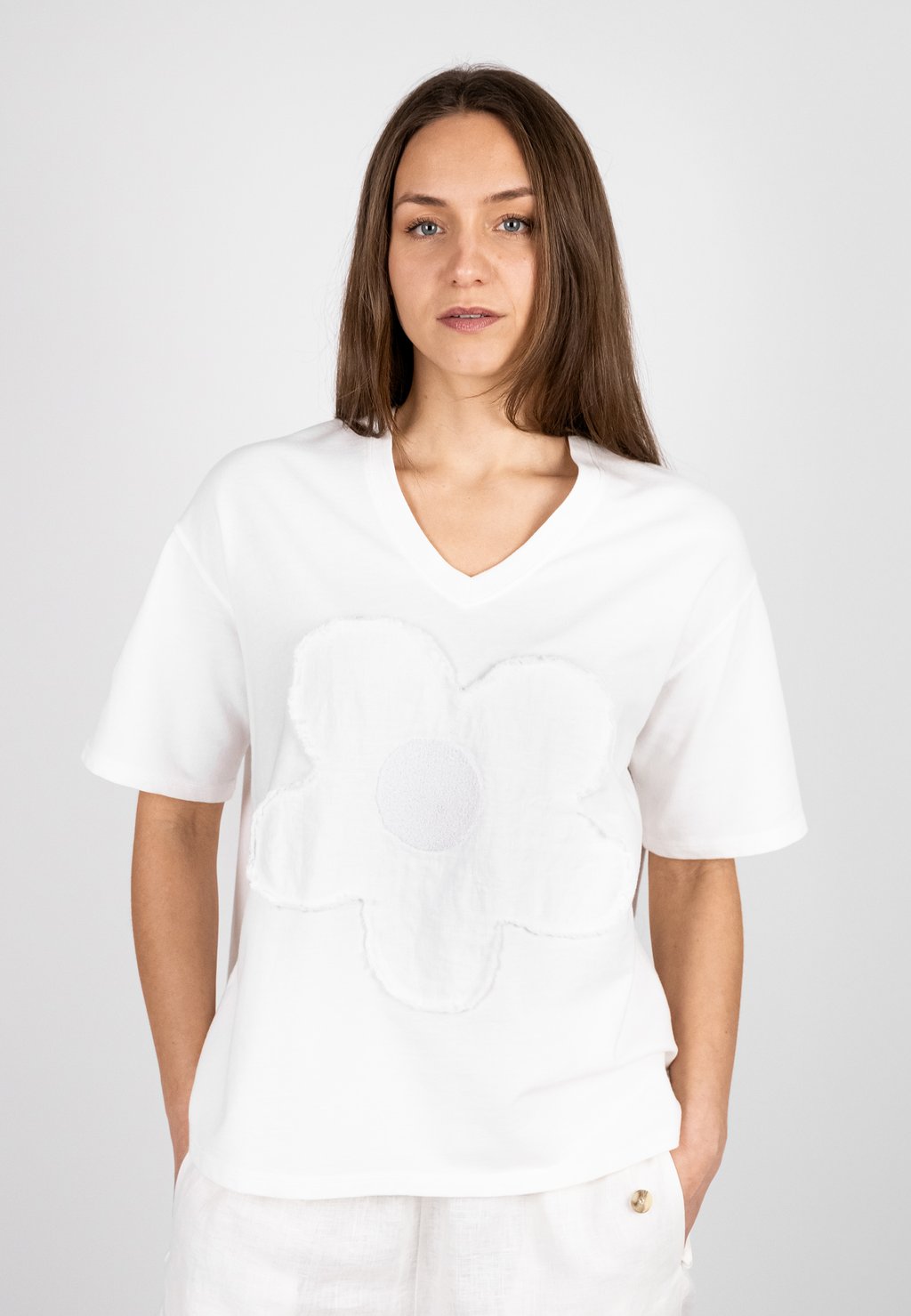 

Футболка с принтом FLOWER Grace, белый