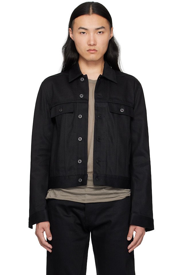 

Джинсовая куртка Hollywood trucker Rick Owens Drkshdw, черный