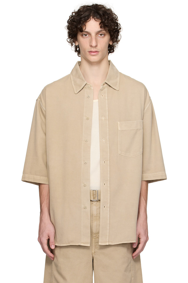 

Джинсовая рубашка S/S Lemaire, бежевый