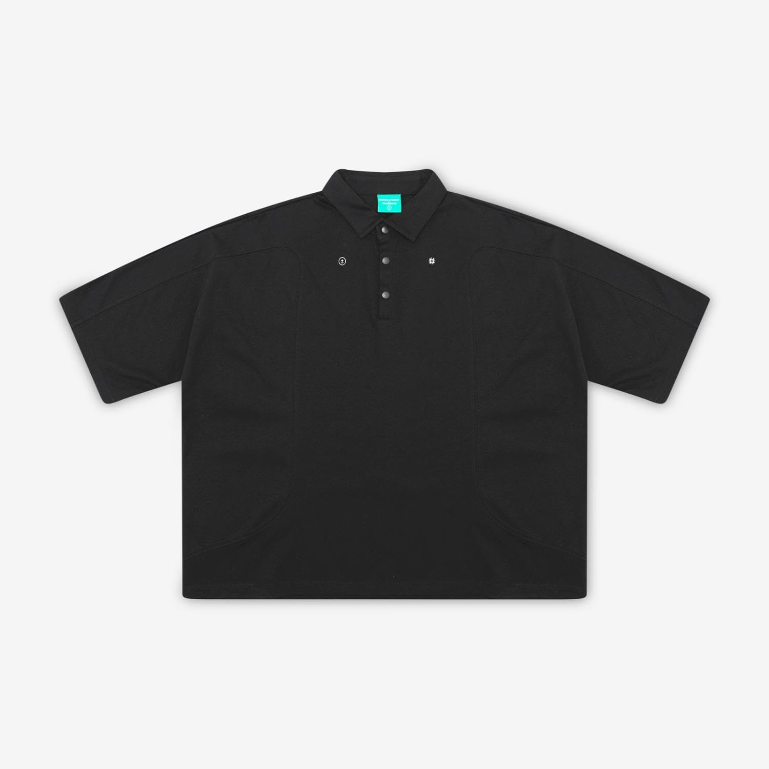 

Поло Adelm CSAG LOOSE BOX POLO WHITE с коротким рукавом Addelm, черный