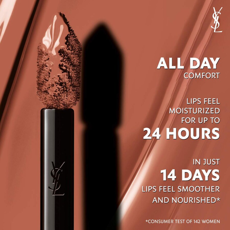 Помада-тинт The Inks Vinyl Cream High Shine Lip Stain Yves Saint Laurent, 0.18 oz /5.5 mL, 614 Brown Ignition — фото 4