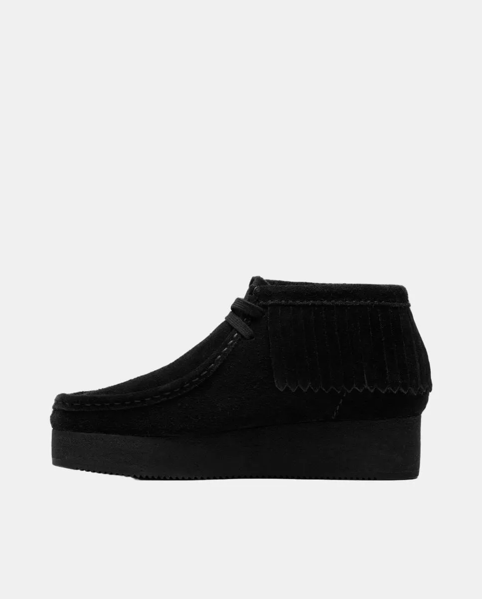 Женские ботинки WBWedge с бахромой из замши на резиновой подошве Clarks, черный — фото 3