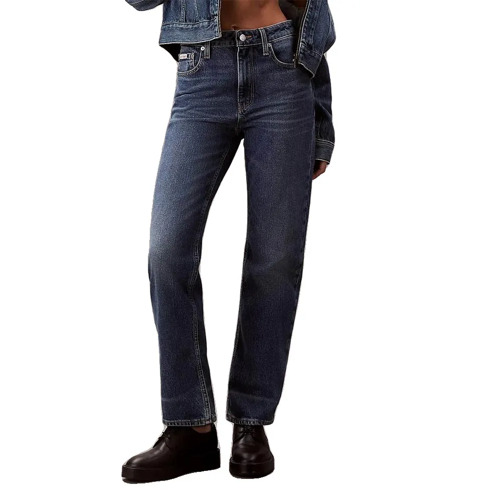 

Джинсы Calvin Klein LV047D743G прямого кроя с высокой талией Calvin klein jeans, синий