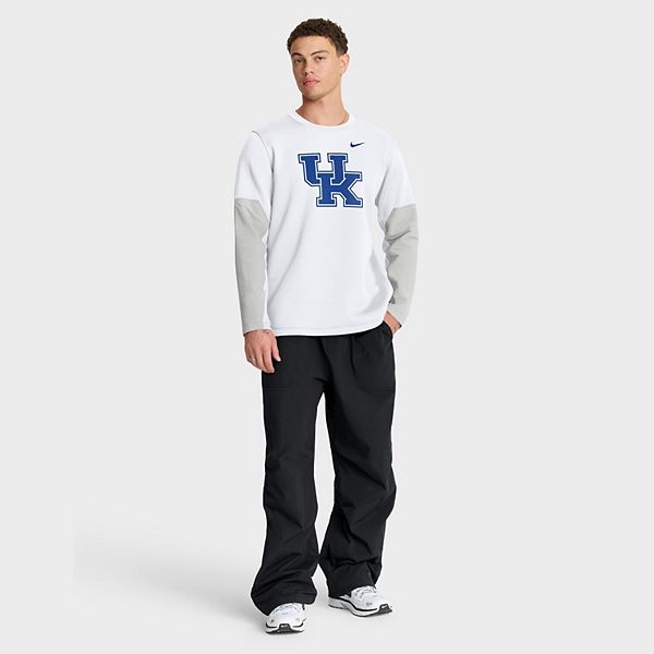 Мужская белая футболка с длинным рукавом Kentucky Wildcats 2025 sideline coach performance Nike — фото 4