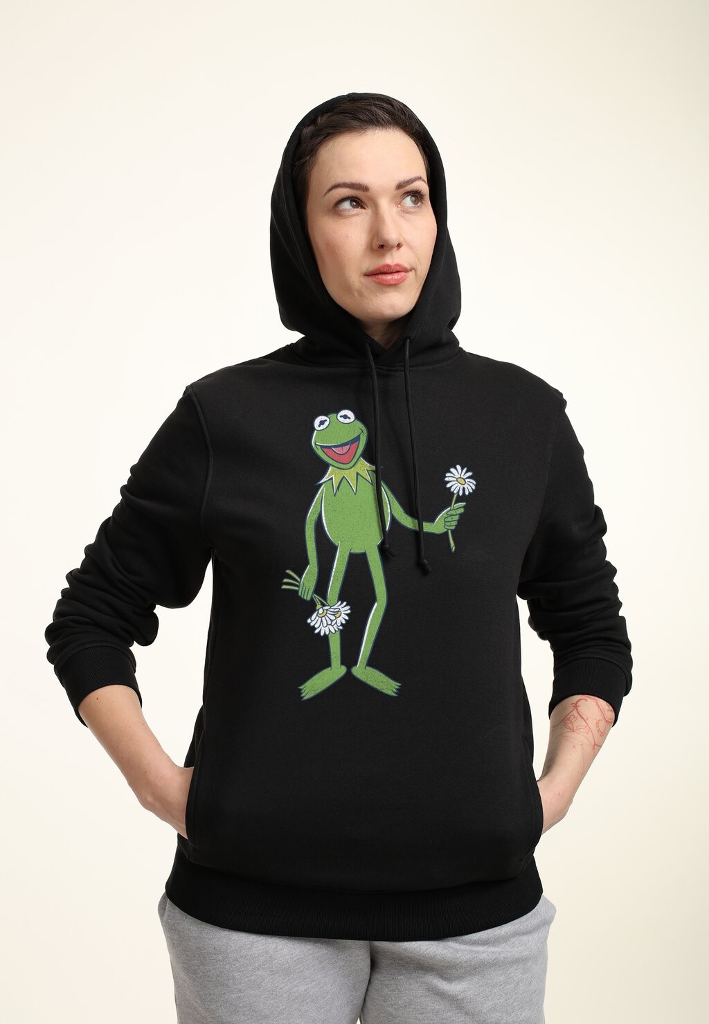 

Толстовка с капюшоном MUPPETS BIG KERMIT Disney, черный