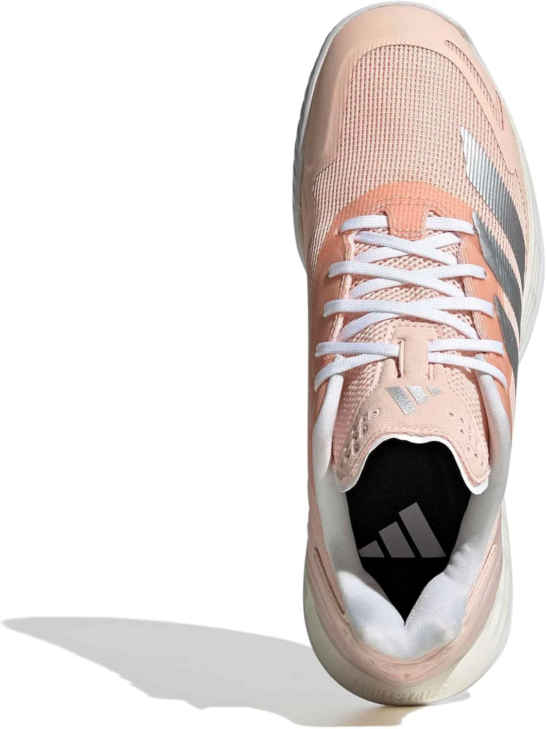 Кроссовки теннисные Adidas Defiant Speed 2, Blush Pink/Silver Metallic/White — фото 2