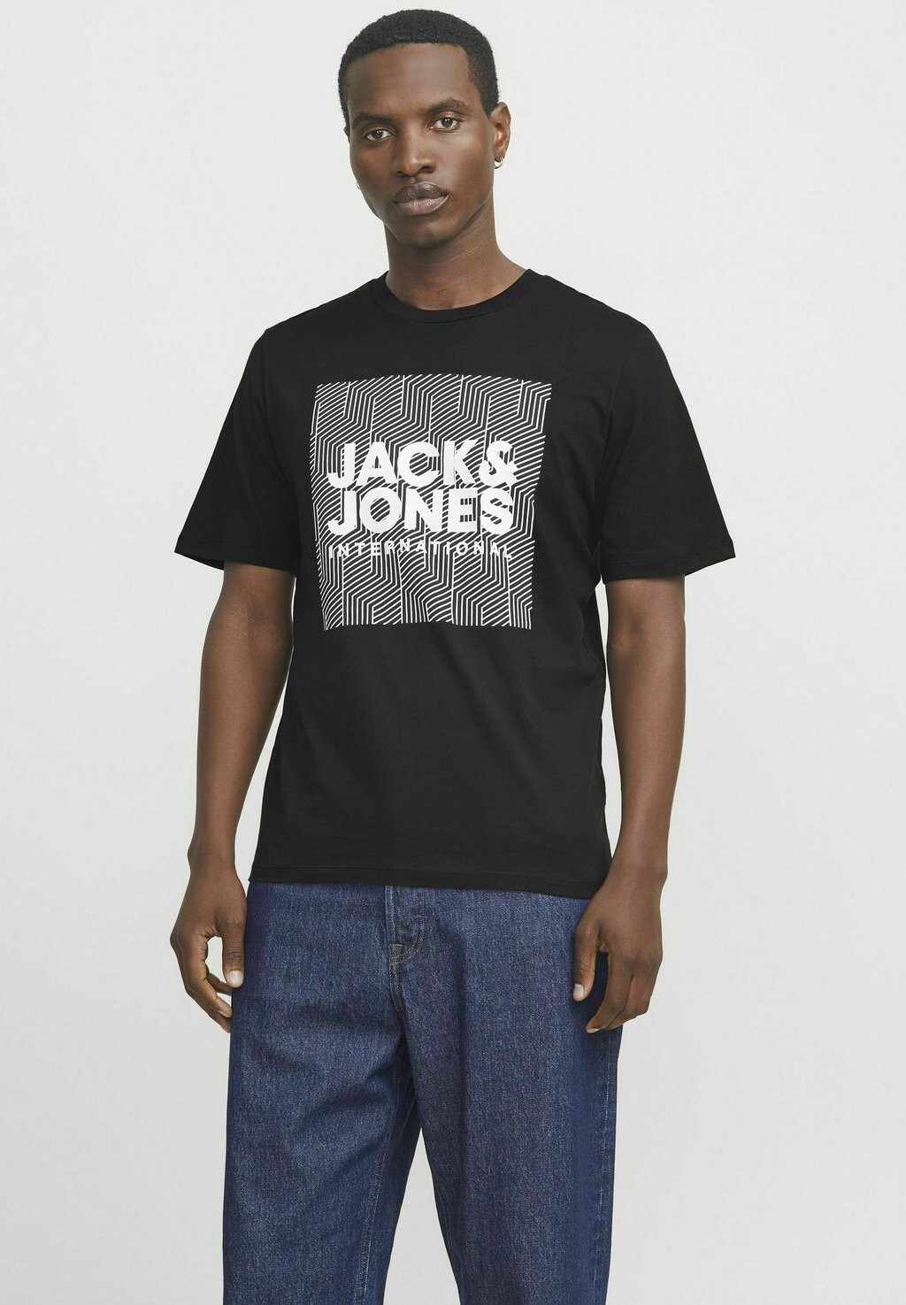 

Футболка с принтом 3ER-PACK GEDRUCKT RUNDHALS Jack & Jones, черный