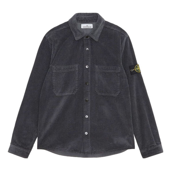 

Рубашка cord overshirt 'lead grey' Stone Island, серый