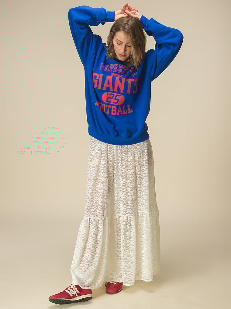 

Флисовая толстовка команды Giants Property Crew Junk Food Clothing, royal-giants