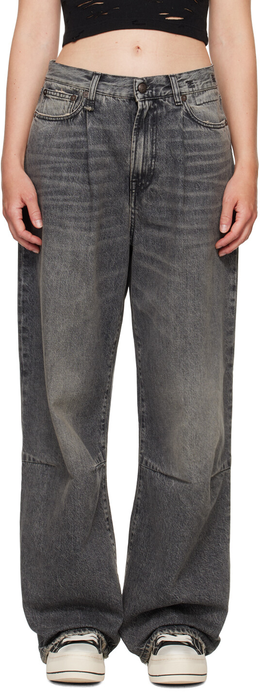 

SSENSE Эксклюзивные серые джинсы Wayne Articulated Knee R13, Leyton black