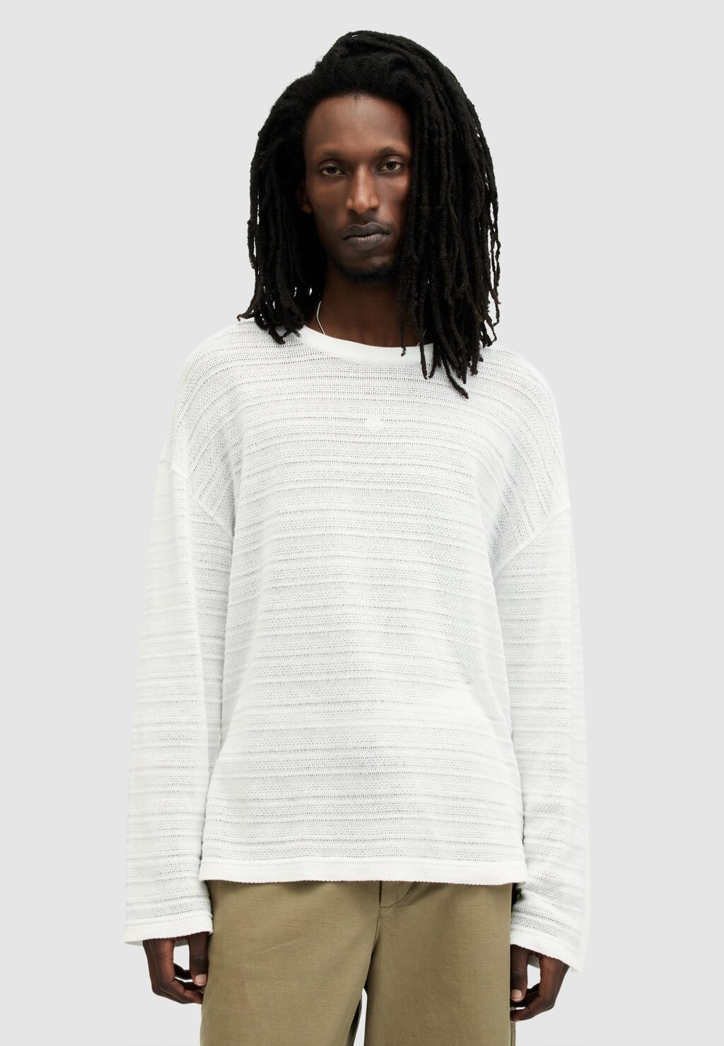 

Топ с длинными рукавами DRAX CREW AllSaints, цвет optic white