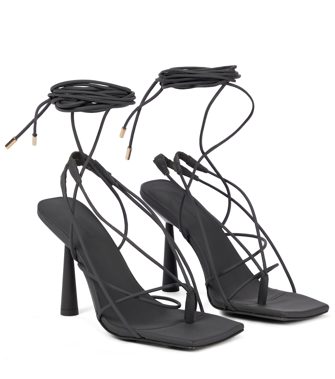 Сандалии из искусственной кожи GIA/RHW Rosie 6 Gia Borghini, Anthracite