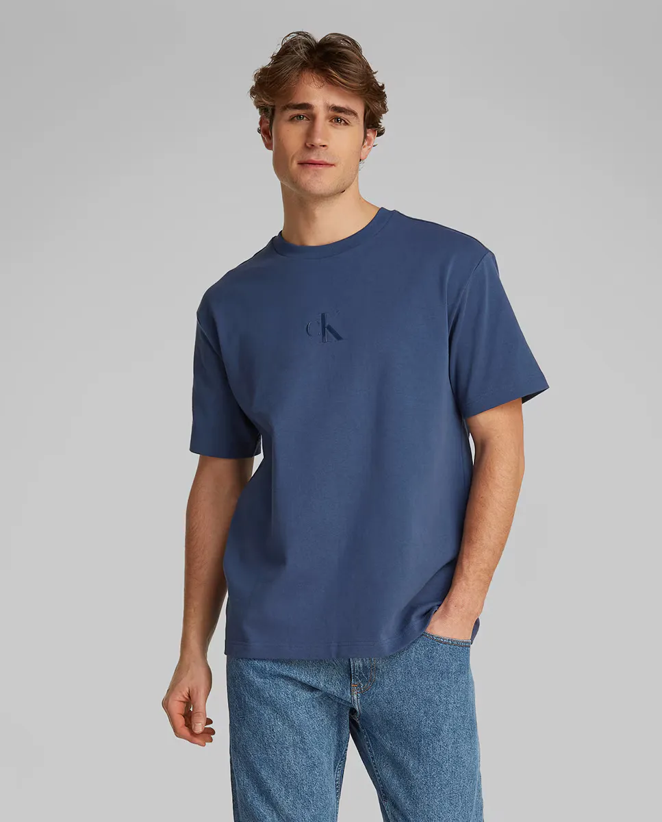 

Футболка мужская с монограммой Calvin Klein Jeans, темно-синий