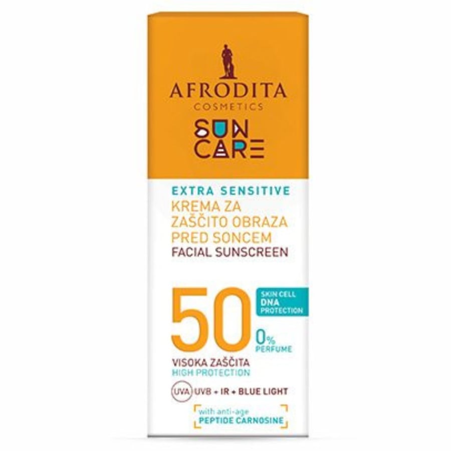 

Afrodita, Sun Care Extra Sensitive SPF50, солнцезащитный крем для лица, 50 мл