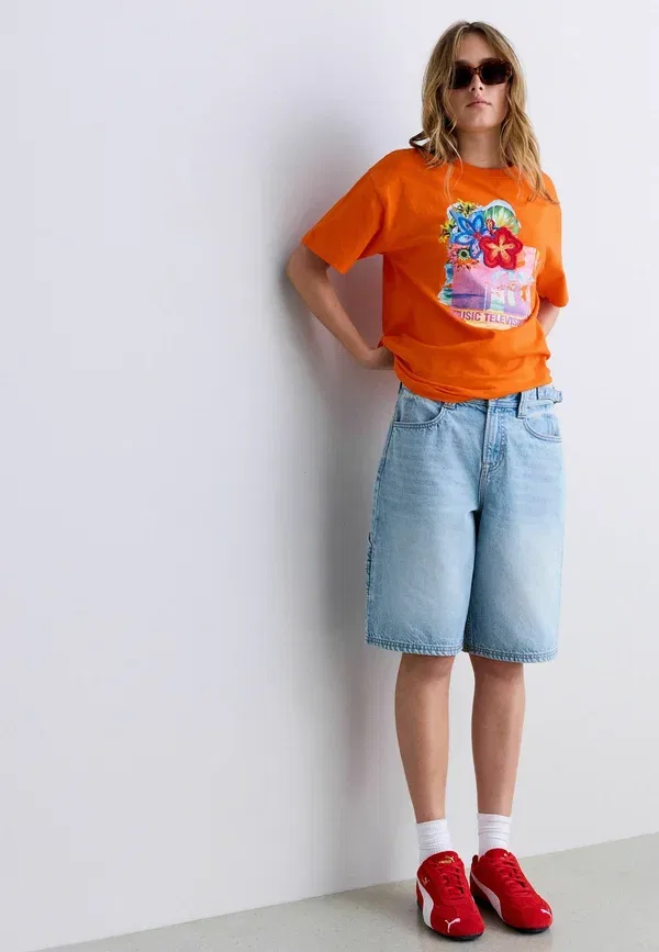 Футболка Regular fit MTV License Graphic T-shirt, Next, оранжевый — фото 2