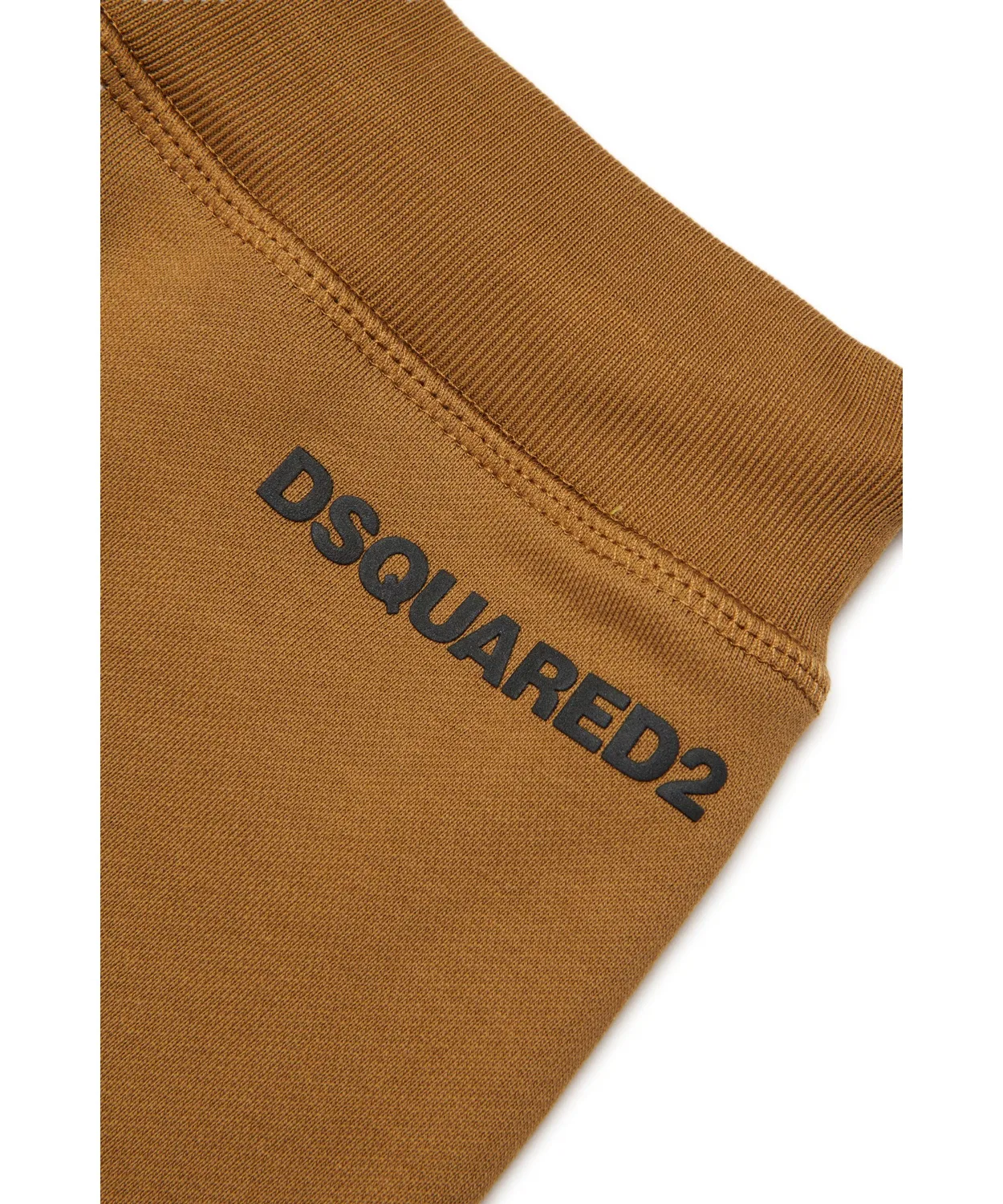 Спортивные штаны DSQUARED KID, хлопок, коричневые — фото 4