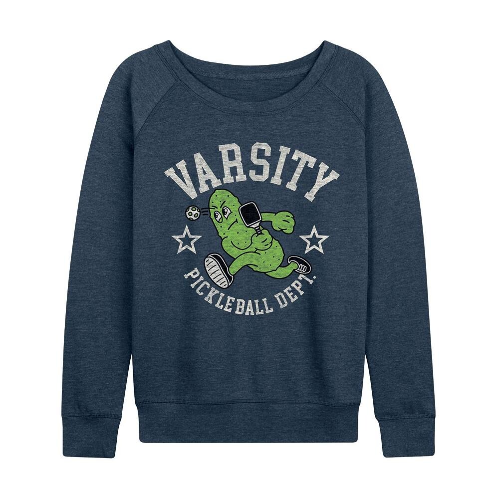 

Женский легкий свитшот из френч терри Varsity Pickleball Dept. Licensed Character, цвет Heather Blue