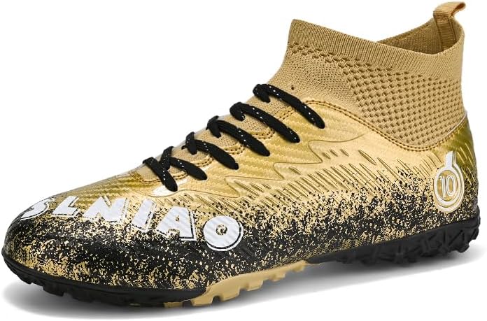 

Кроссовки для футбола на искусственном покрытии для мужчин, футбольная обувь для мальчиков, футзальные кроссовки для детей и подростков Generic, золотой