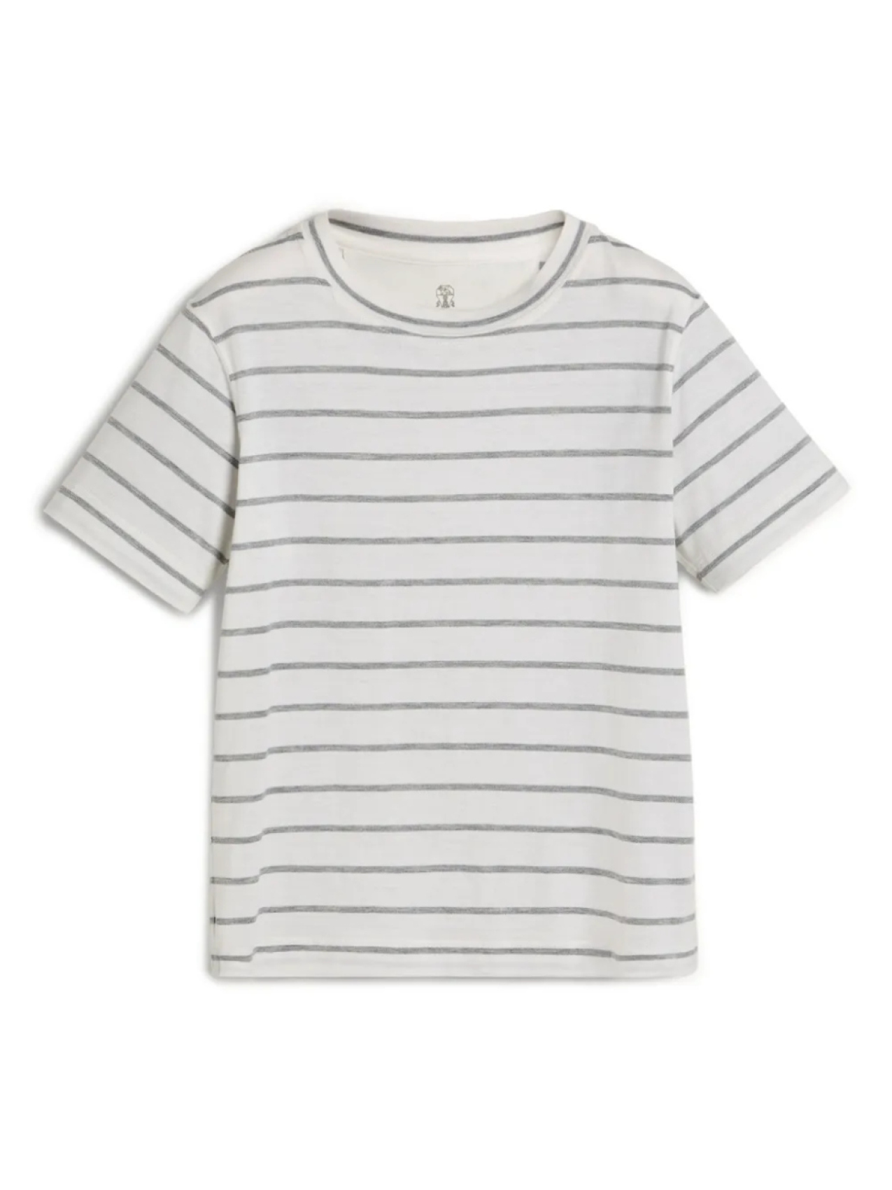 

Brunello Cucinelli Kids полосатая футболка из джерси, белый