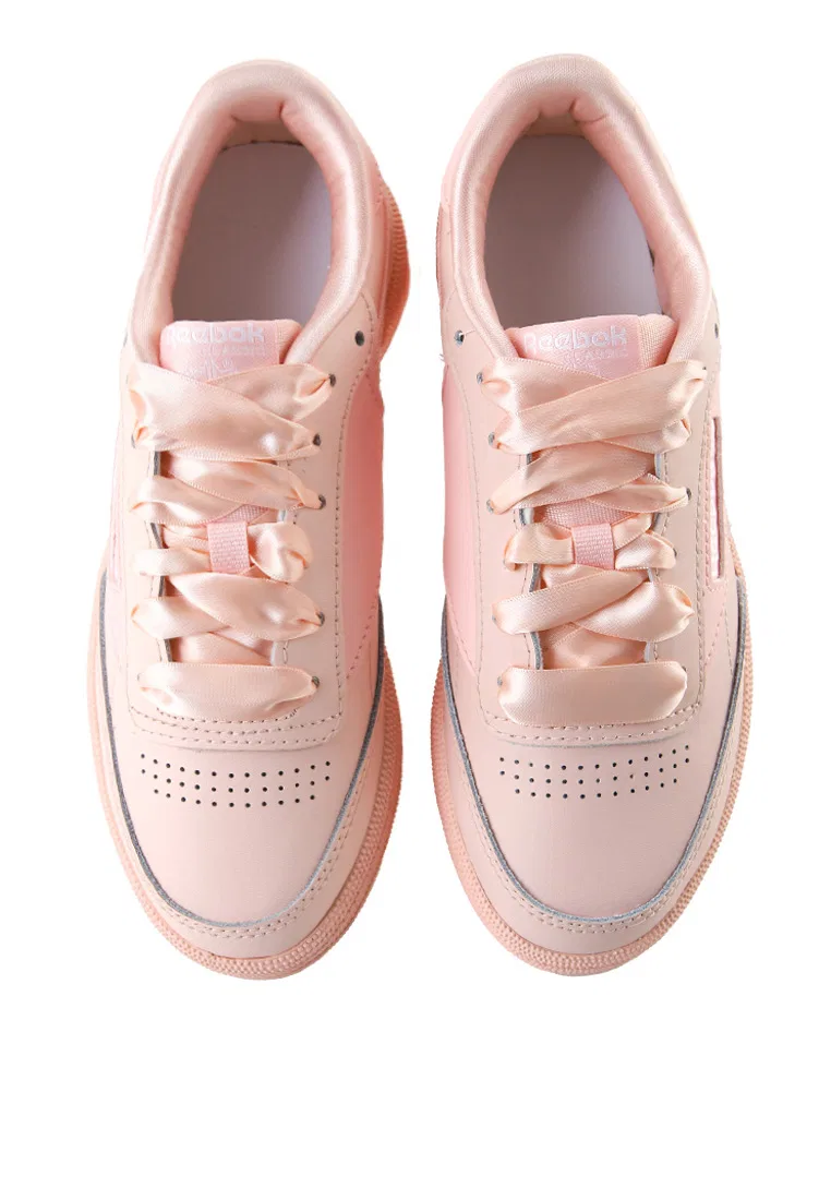 Кроссовки детские спортивные, Club C, Reebok, розовый/белый — фото 4