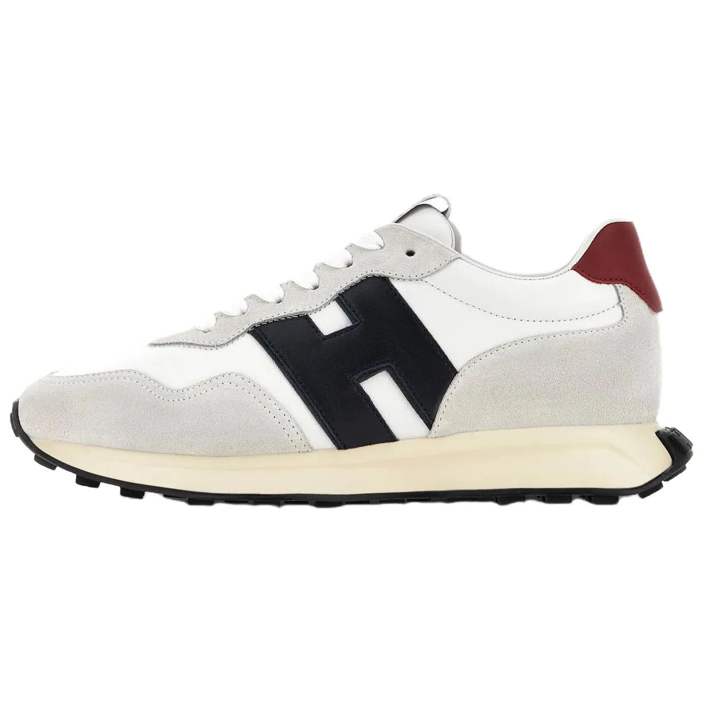 Кроссовки кожаные HOGAN Gray White