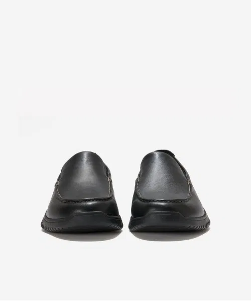 Мужские лоферы из натуральной кожи Grand Plus Cole Haan чёрные — фото 3