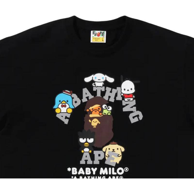 Футболка Bape X Sanrio Characters эксклюзив для Ginza A BATHING APE, черный — фото 4