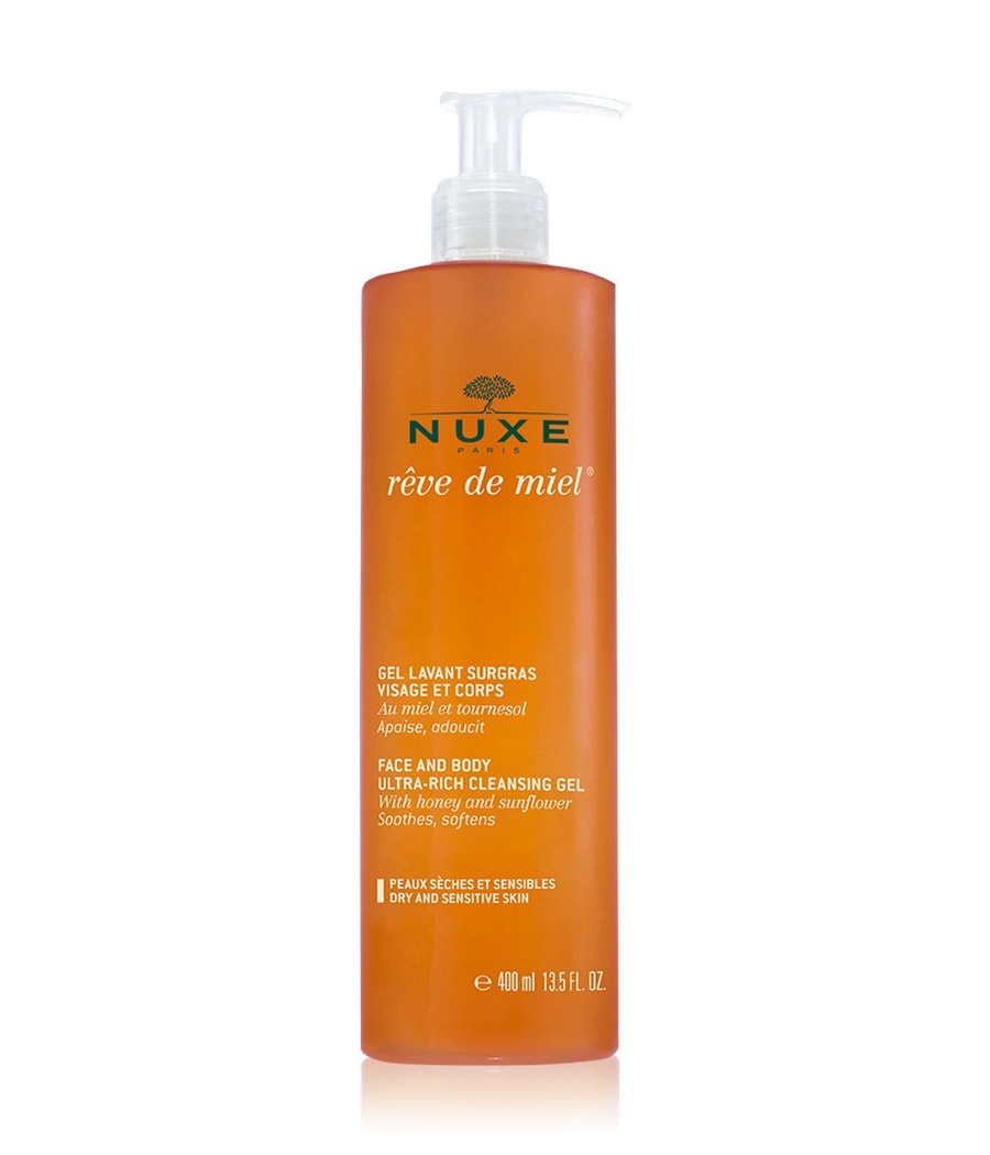 

Очищающий гель NUXE Rêve de Miel Gel Lavant Surgras Visage & Corps, 400 ml