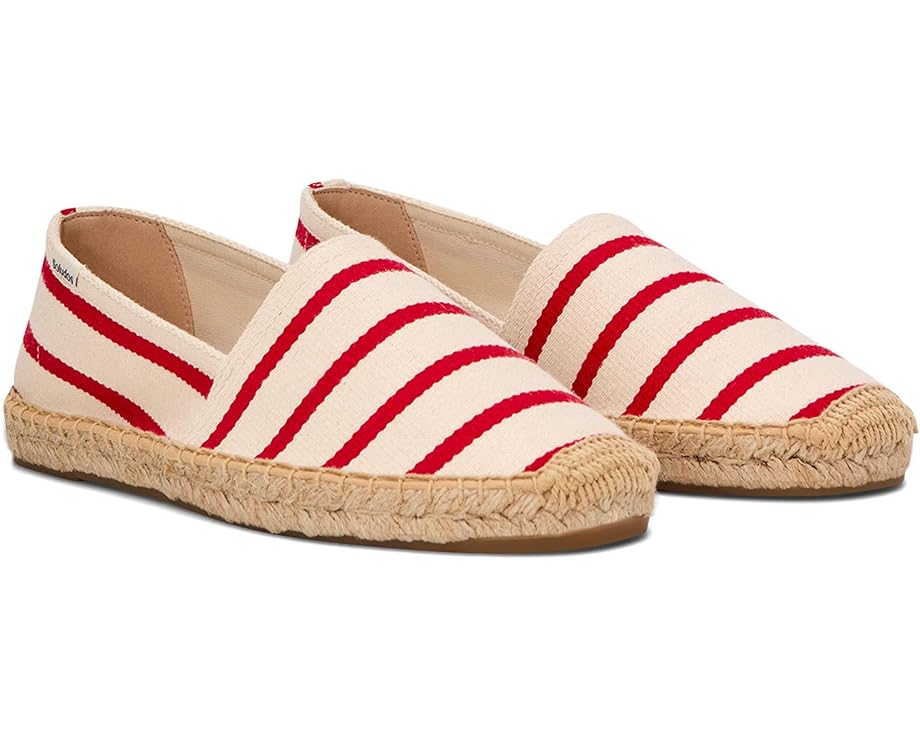 

Туфли на плоской подошве Soludos Original Espadrille, цвет Ivory / Red