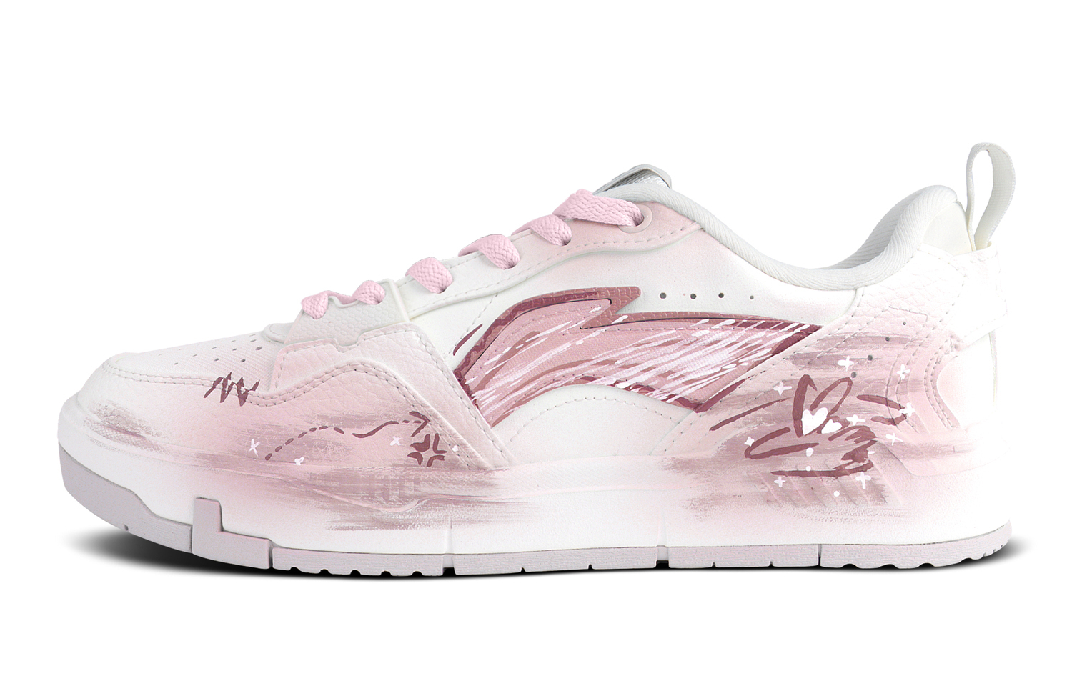 

LINING Yuan Chu нескользящие, износостойкие, дышащие низкие кроссовки для скейтбординга мужские white