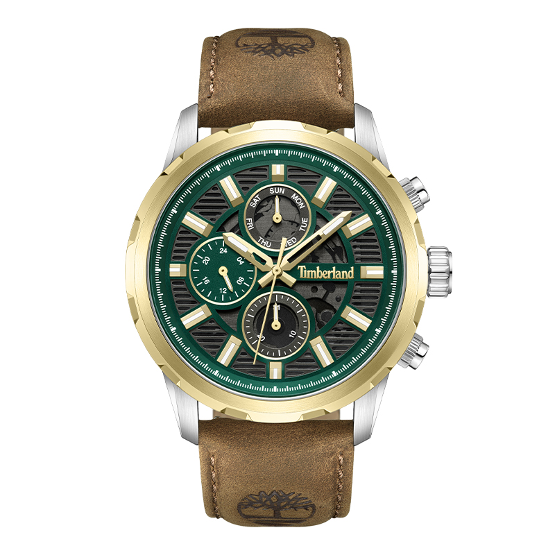 

Timberland Часы Harbour Series Wrist Watch Quartz Movement Leather Strap Green Dial Men's Watch, Green (TDWGF0056102)