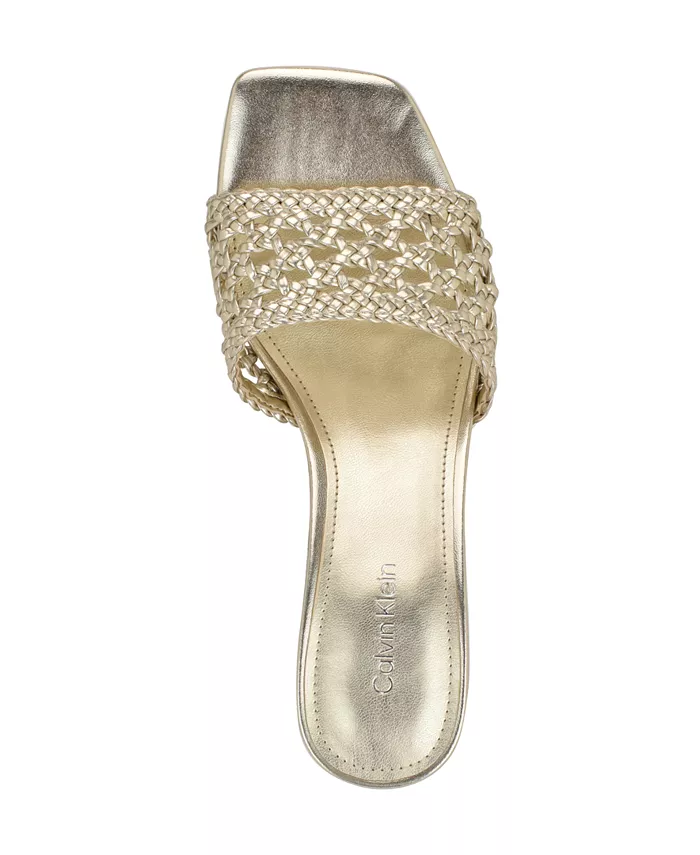 Босоножки Brianny Woven Slip-On Calvin Klein, золотой — фото 4