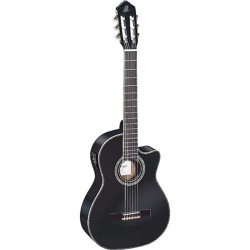 

Акустическая гитара Ortega Guitars Family Series Pro A/E Nylon String Guitar in Satin Black w/ Gig Bag & Video Link