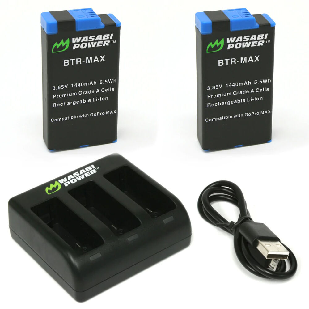 

Wasabi Power Three-Bay Charger and Lithium-I WSB-KIT-TC-MAX