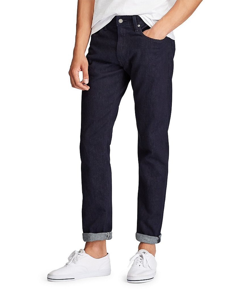 

Свободные темные эластичные джинсы прямого кроя Polo Ralph Lauren Miller Hampton, синий