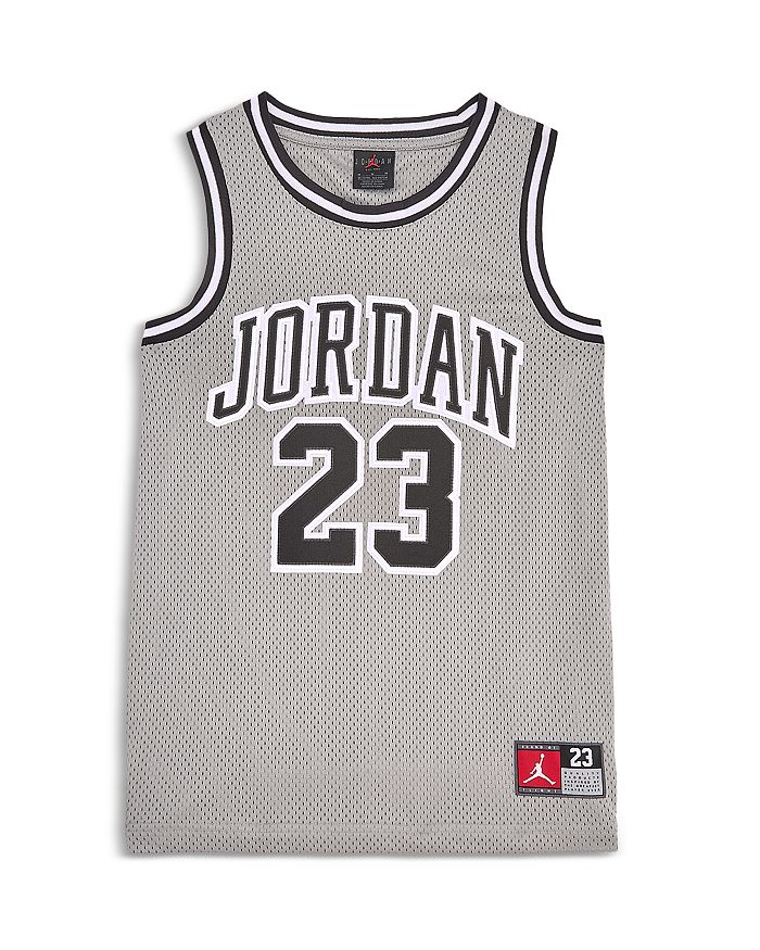 

Детская баскетбольная майка Jordan 23 для мальчиков - подростковый размер JORDAN, Футболка Jordan 23 для мальчиков - Big Kid, серый
