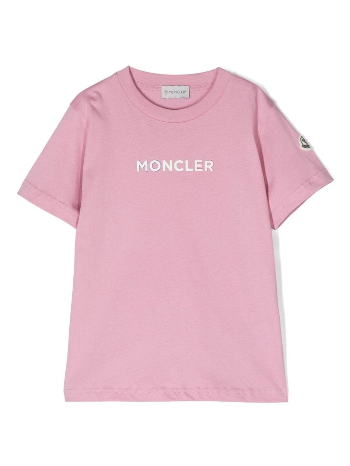 

Moncler Enfant футболка с логотипом, розовый