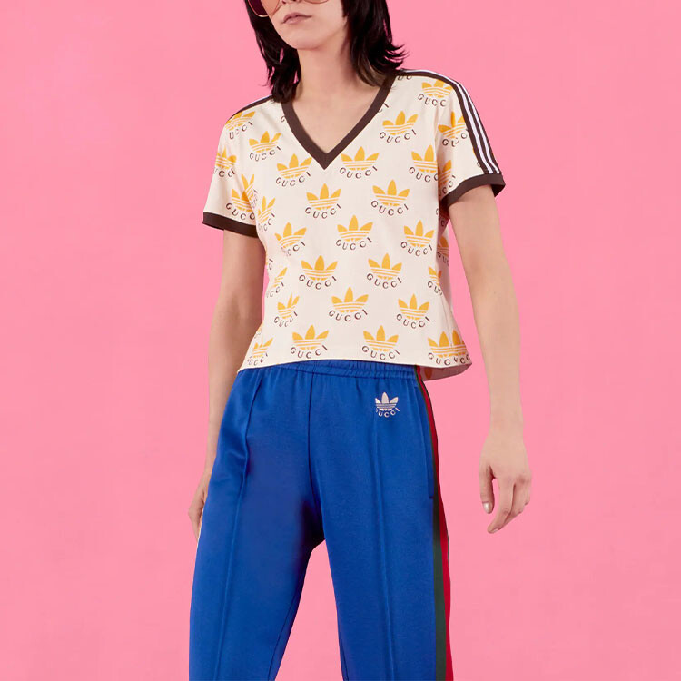 Футболка Adidas Originals X ADIDAS унисекс цвета слоновой кости и белого цвета Gucci, белый — фото 4