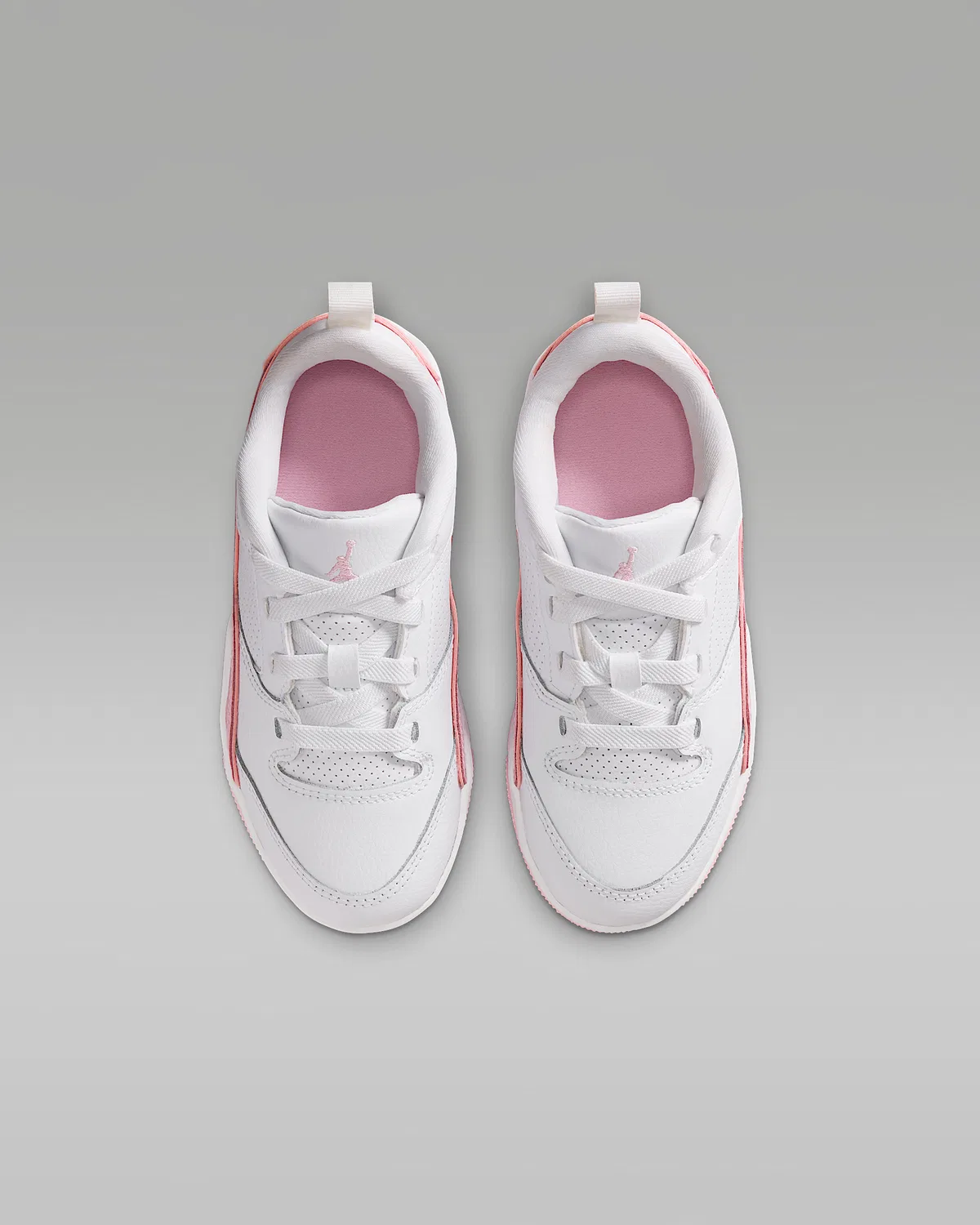 Детские кроссовки Jordan Flight Court, White/Medium Soft Pink — фото 4