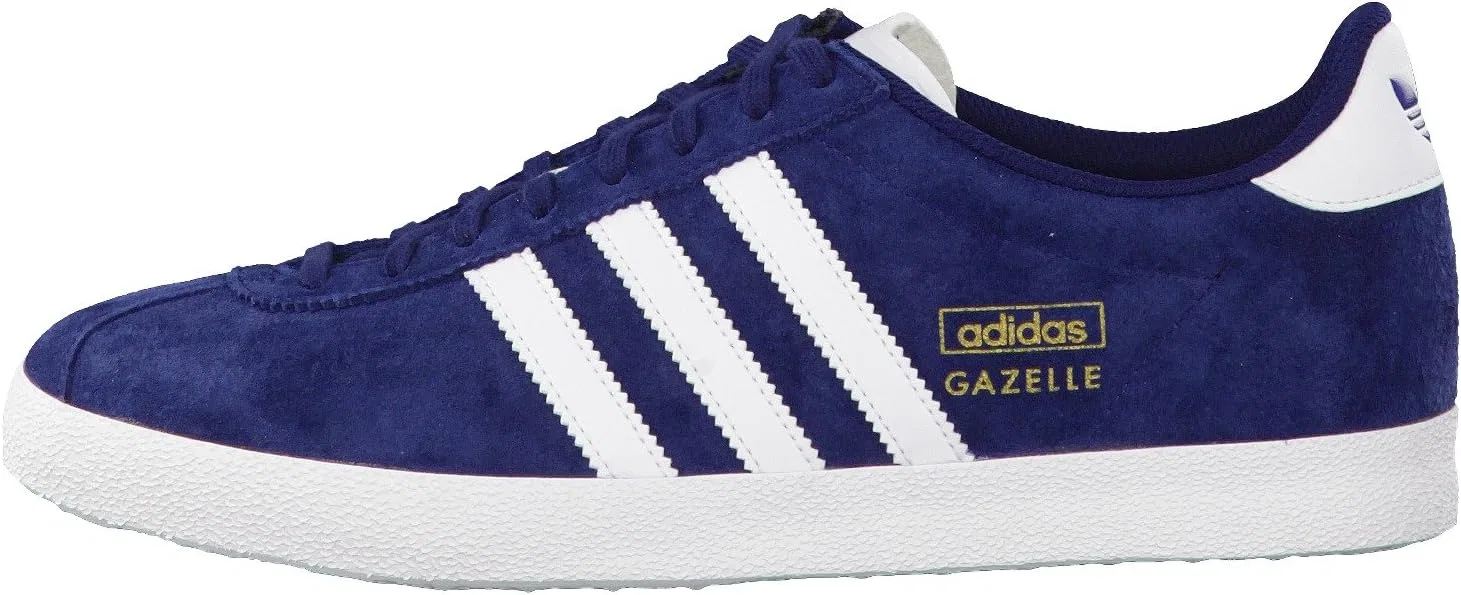 Мужские кроссовки Adidas Gazelle OG, белый/синий/золотой — фото 2