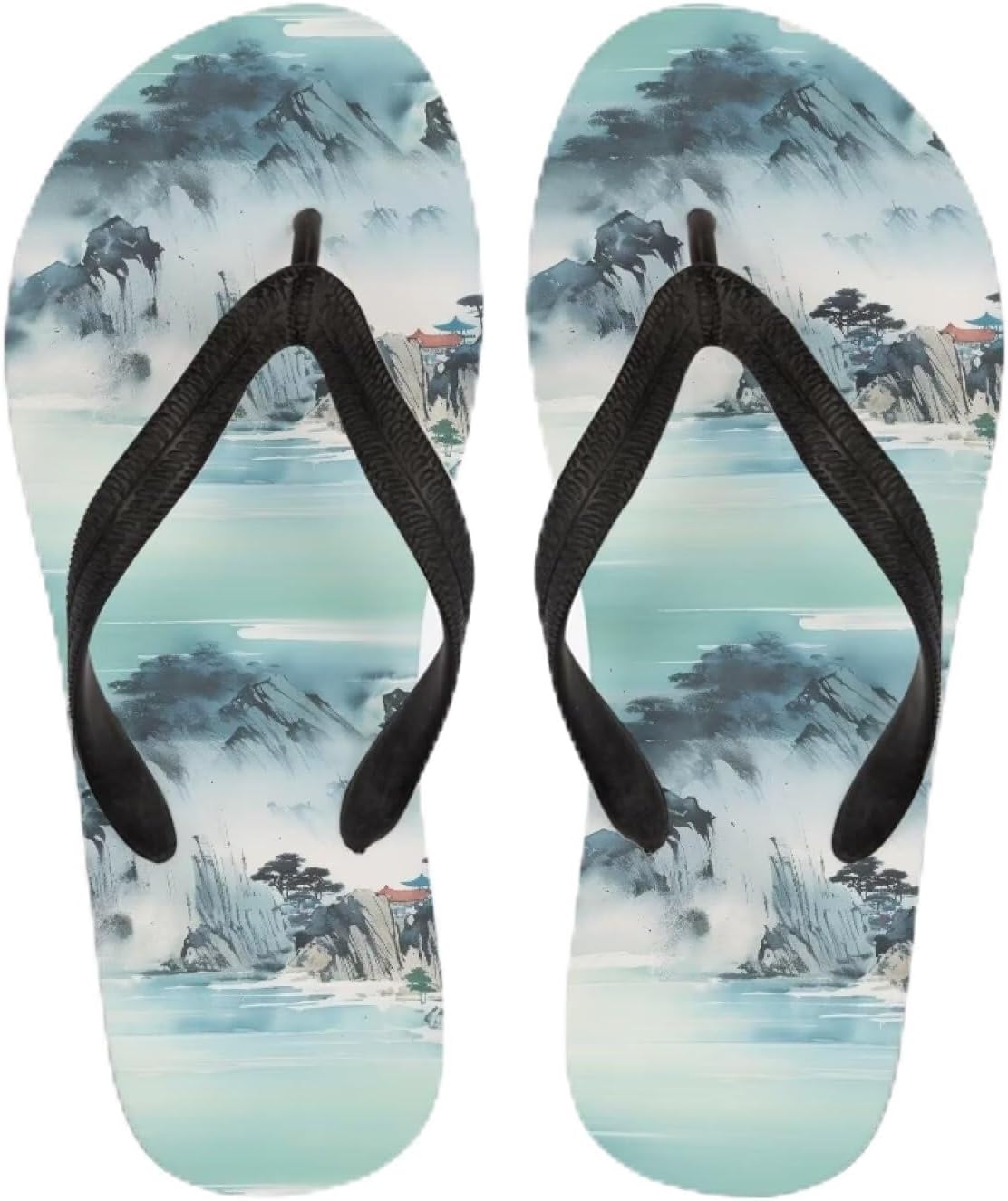 

Женские сандалии Semiouray с черепом, классические мужские шлепанцы в камуфляж, мягкие и удобные для ванной, унисекс, Landscape Painting