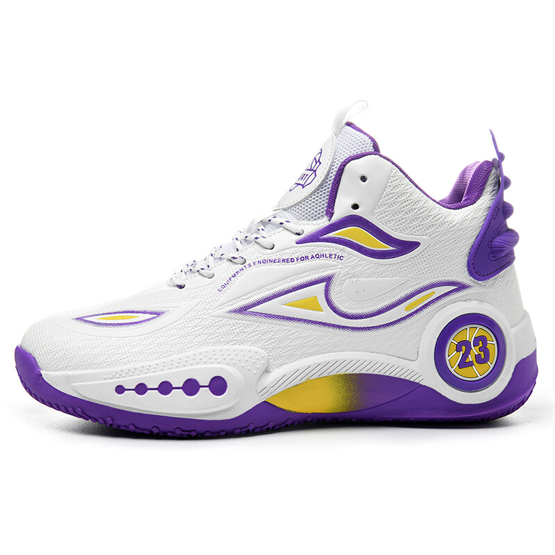 

Баскетбольные кроссовки Basketball Shoes Men High-Top Prince Mcqueen, белый/фиолетовый