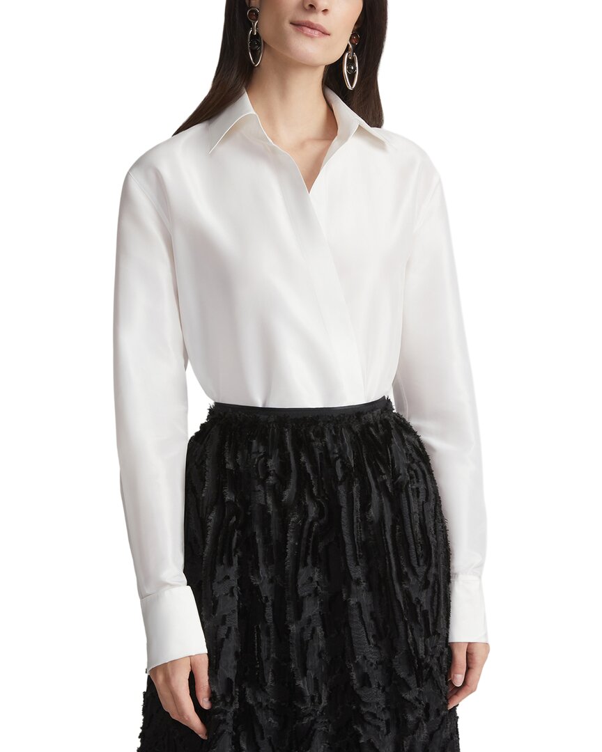 

Боди Lafayette 148 New York с воротником и запахом спереди Lafayette 148 New York, белый