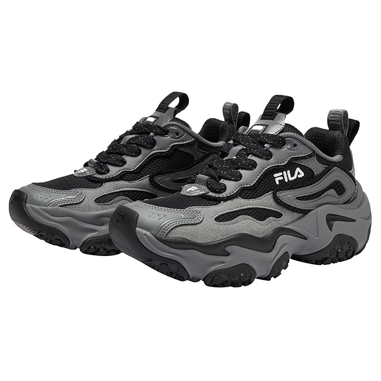 Детские кроссовки Hippo Shoes с низким верхом, устойчивые к истиранию FILA KIDS, серый/черный — фото 3