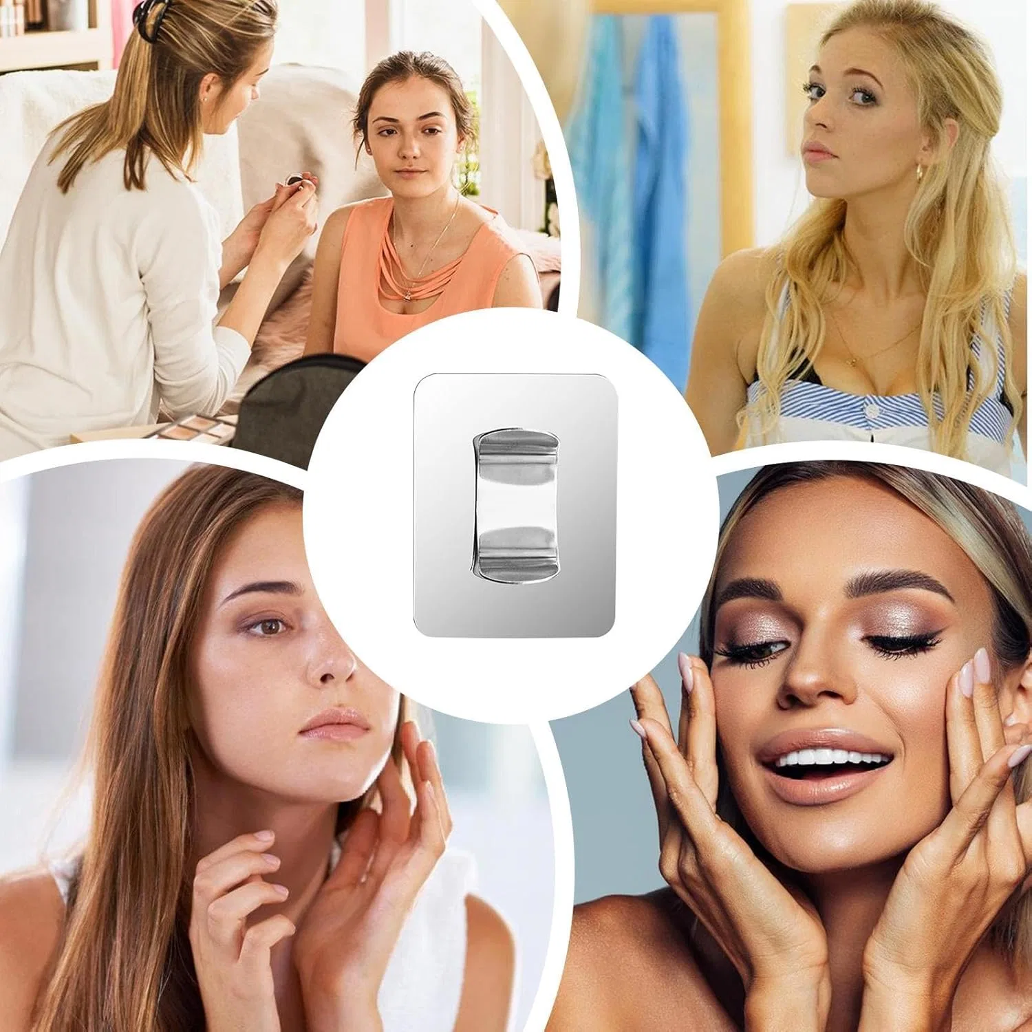Палетка для смешивания косметики Stainless Steel Makeup Palette 2 в 1 — фото 4