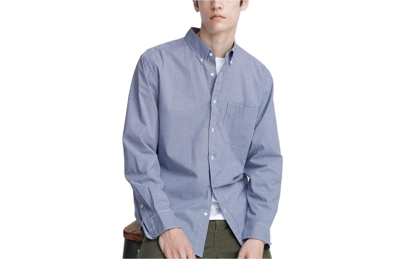

Мужская рубашка UNIQLO, цвет Blue