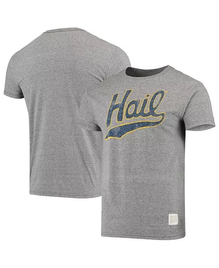 

Мужская оригинальная серая рваная футболка Michigan Wolverines Vintage-Like Hail Tri-Blend Retro Brand, серый