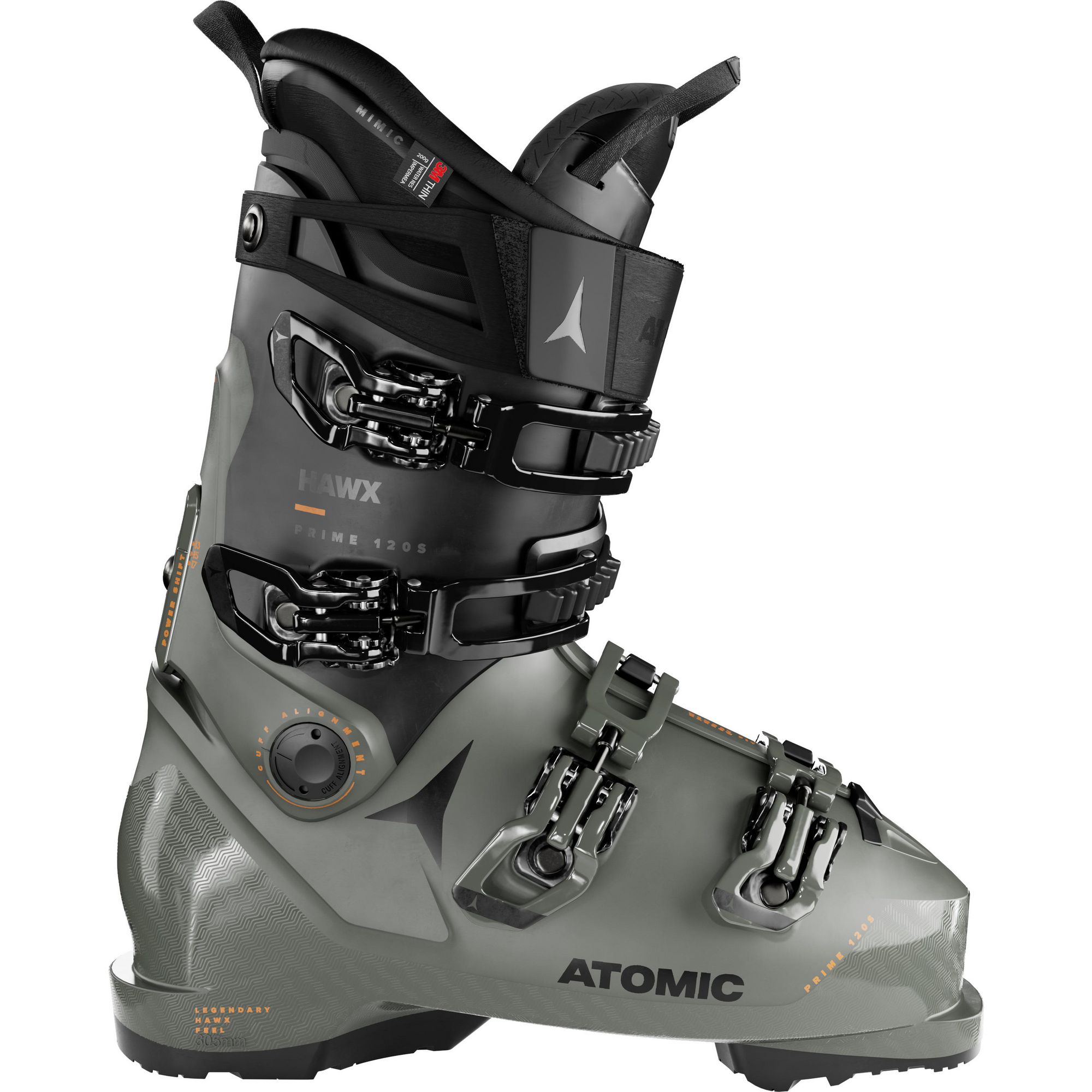 

Мужские горнолыжные ботинки Hawx Prime 120 S GripWalk, размер 24. Atomic, Army Green/Black/Orange