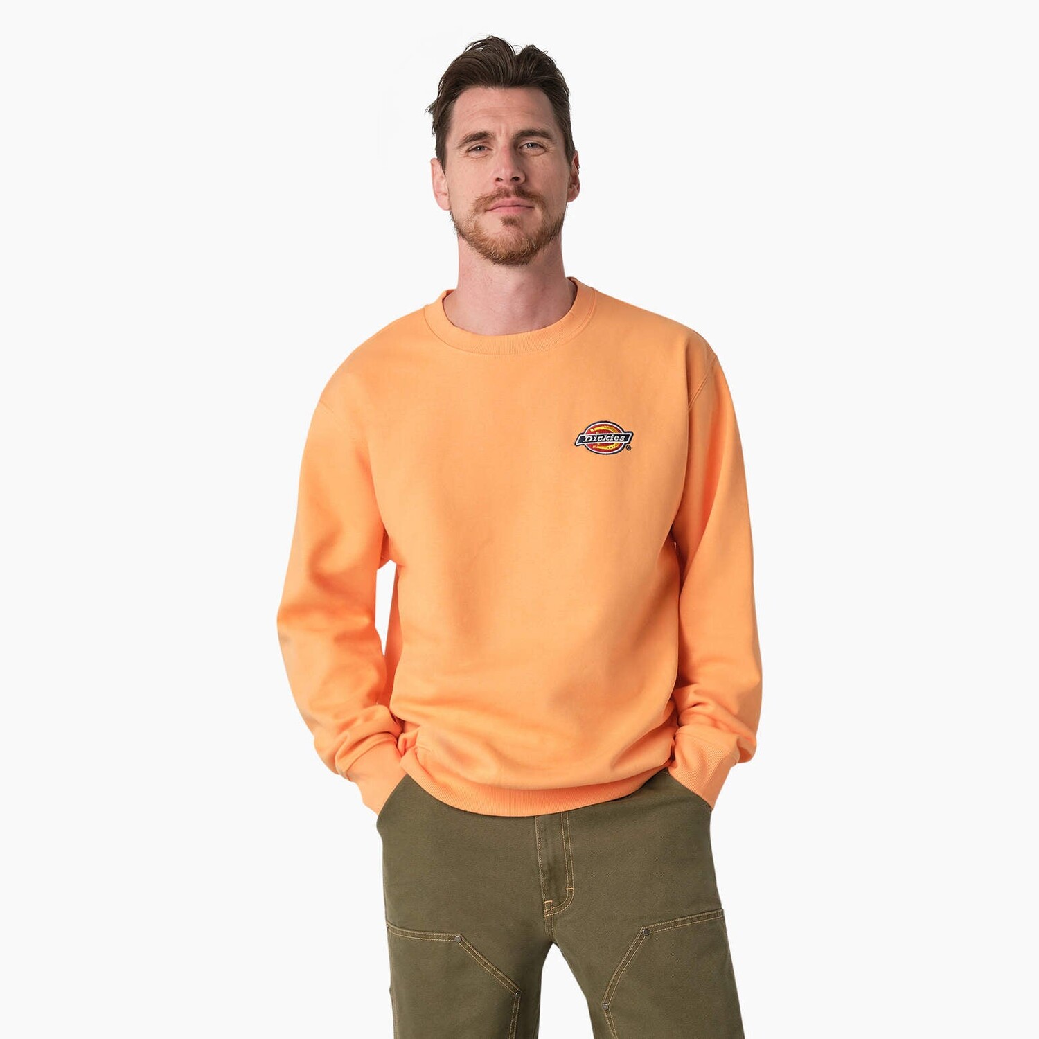 

Толстовка Dickies из флиса с вышитым логотипом на груди, цвет Papaya Smoothie (Mo2)